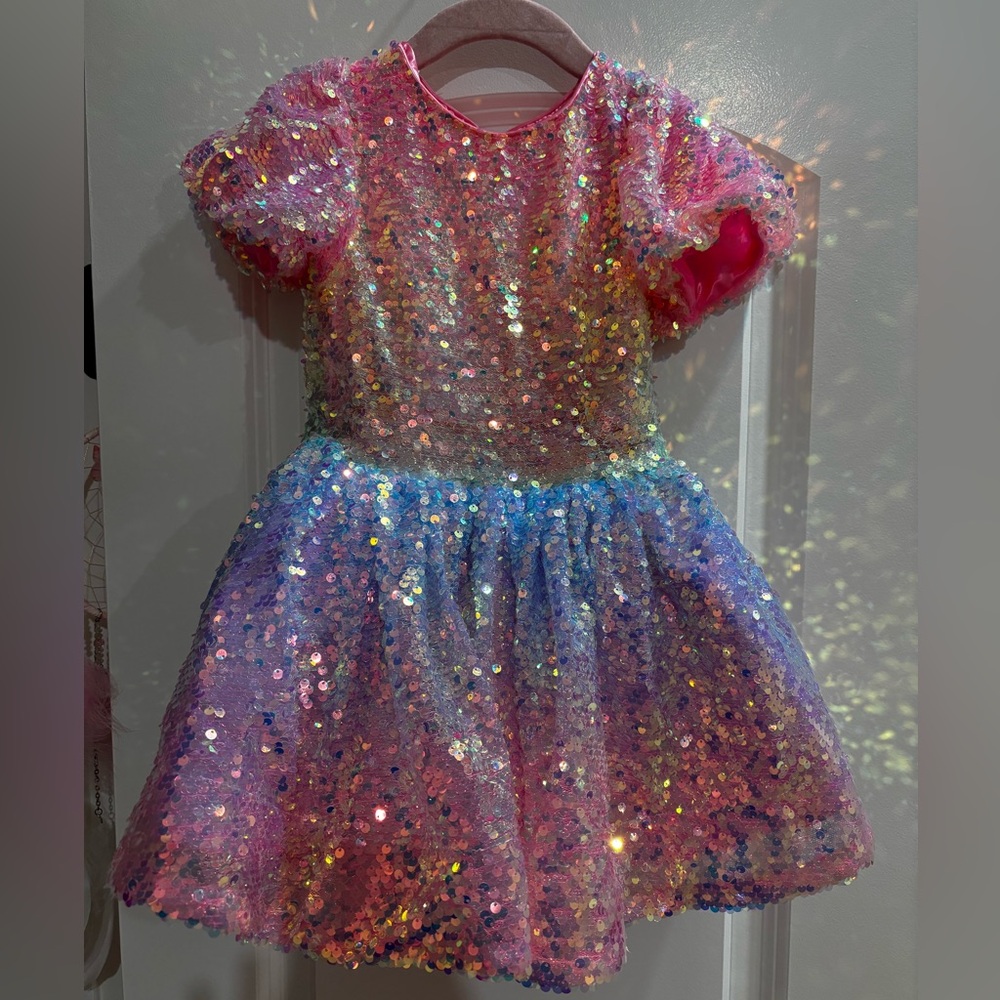 Toddler girl party dress Lola & The Boys size 1 (fits like a 2T)